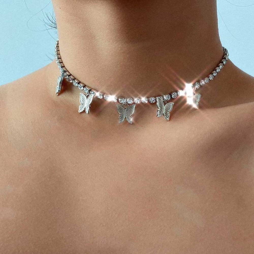 Sparkly Butterfly Necklace